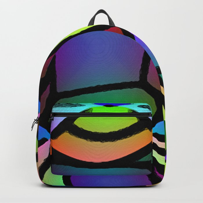 VERY BRIGHT COLORFUL ABSTRACT ARTWORK Backpack