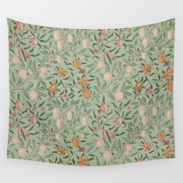 William Morris Vintage Fruit Sage Green  Wall Tapestry