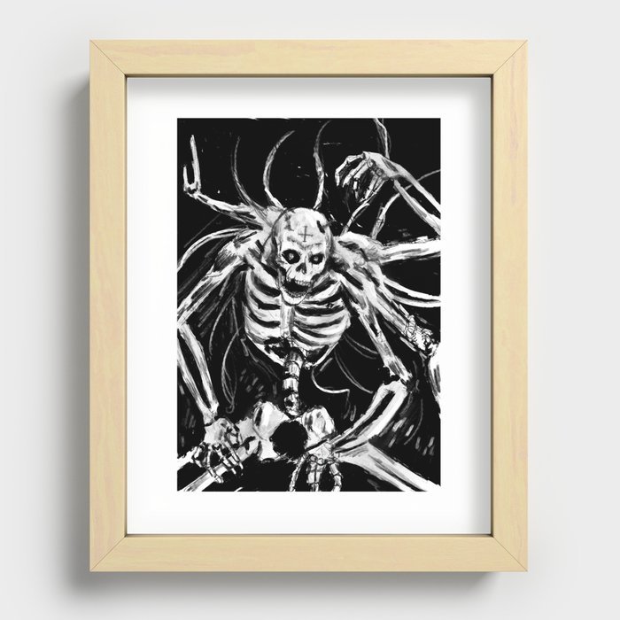 Skull and bones Recessed Framed Print