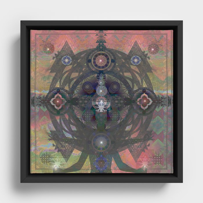Cosmic Memory of Bliss Tapestry Print Framed Canvas