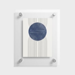 Mid Century Modern Blue Perfect Balance Floating Acrylic Print