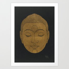 Buddha Head by Reijer Stolk Art Print