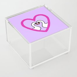 Swan Heart Acrylic Box