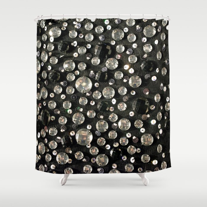 Glass Beads & Sequins Shower Curtain