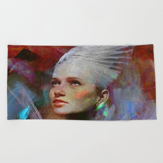 Guard of souls Beach Towel