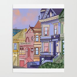 SF Pastel Print  Poster