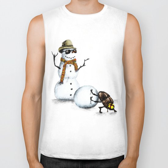 Snowman Biker Tank