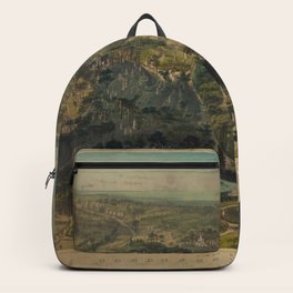 Birds eye view of Greenwood Cemetery. Near New - York, Vintage Print Backpack