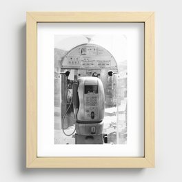 Old public telephone  Recessed Framed Print