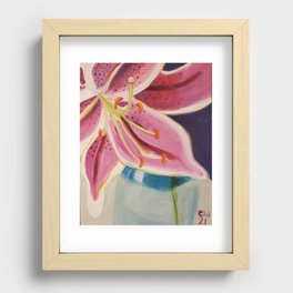 pink lily Recessed Framed Print