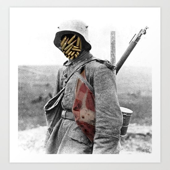 Fuck War Collage Art Print