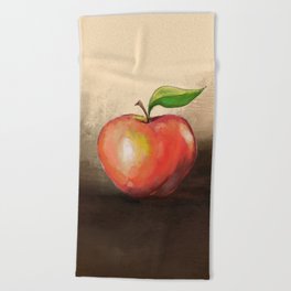 Apple Still Life in Sepia Beach Towel