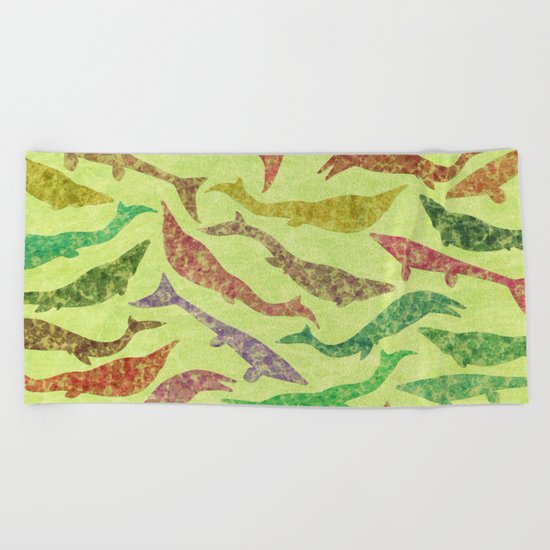 Extinct Marine Lizard II (Plotosaurus, Globidens, Platecarpus, Tylosaurus) Beach Towel