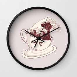 The Great Wave of Cafe Latte Coffee Caffeine Espresso Hokusai Kanagawa Wall Clock | Japanjapanese, Popculturegag, Graphicdesign, Hotdrinkbeverage, Coffeecaffeine, Arthistorymeme, Mochamacciato, Statementdesign, Officeculturepun, Artsyartisticfunny 
