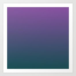 Purple and teal ombre Art Print