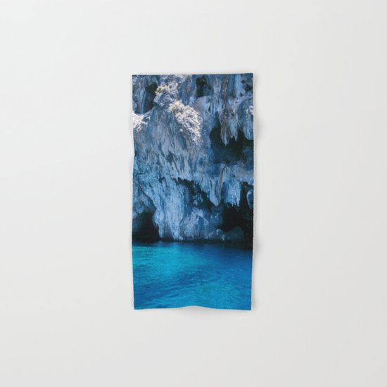 NATURE'S WONDER #3 - BLUE GROTTO #art #society6 Hand & Bath Towel