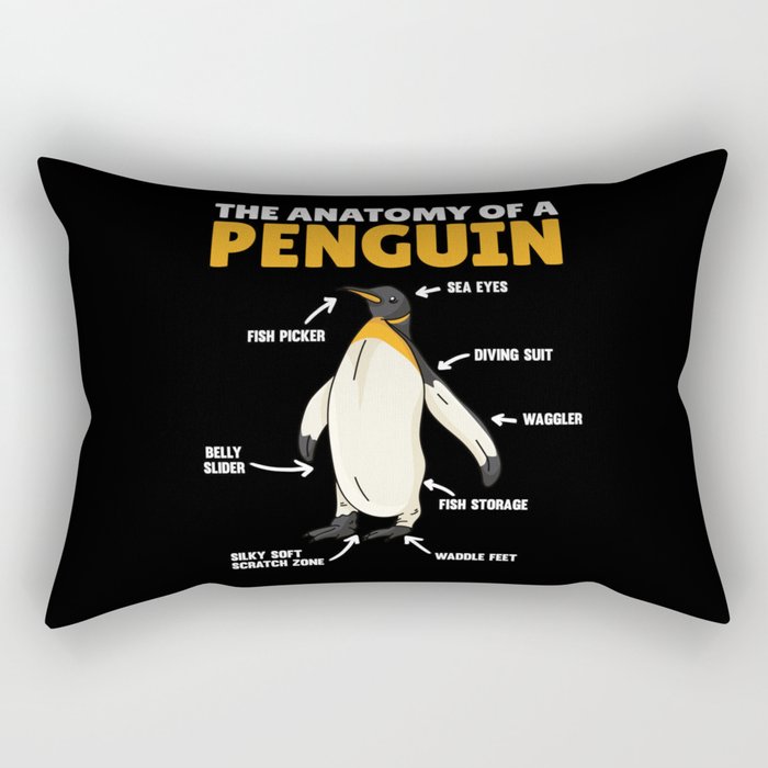 Funny Explanation Of A Penguin The Anatomy Rectangular Pillow