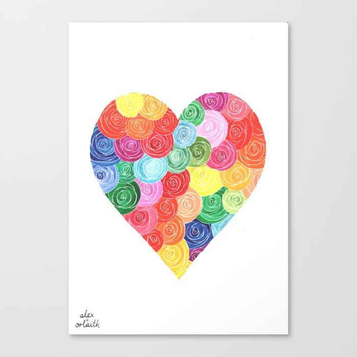 Rose Heart Canvas Print