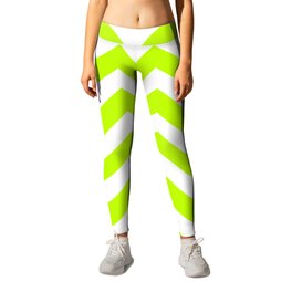 Bitter lime - green color - Zigzag Chevron Pattern Leggings | Color, Bitterlime, Abstract, Chevron, Modern, Pattern, Geometric, Cute, Vector, Colorful 