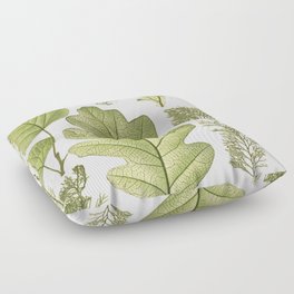 Botanical Leaf Shapes Floor Pillow