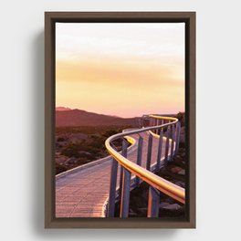 The Golden Path to Sunset Framed Canvas