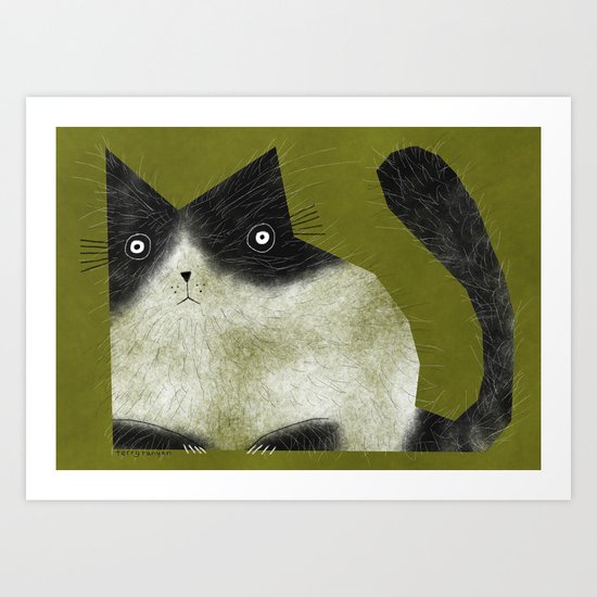 BRISTLE CAT Art Print