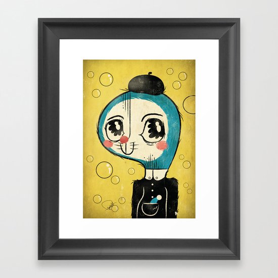 Portrait of Doraemon's Creator, Hiroshi Fujimoto Framed Art Print