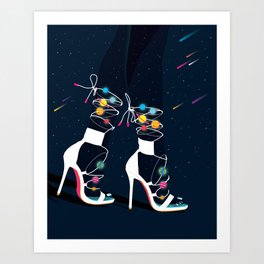 Cosmic Heels Art Print