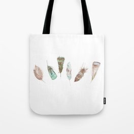 Feather collection in nature colors Tote Bag