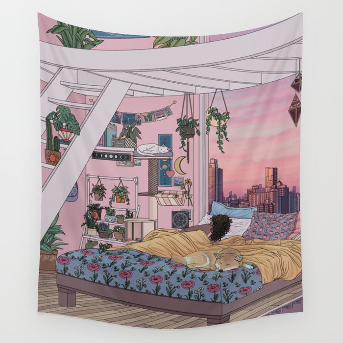 Society6 tapestry sizes deals