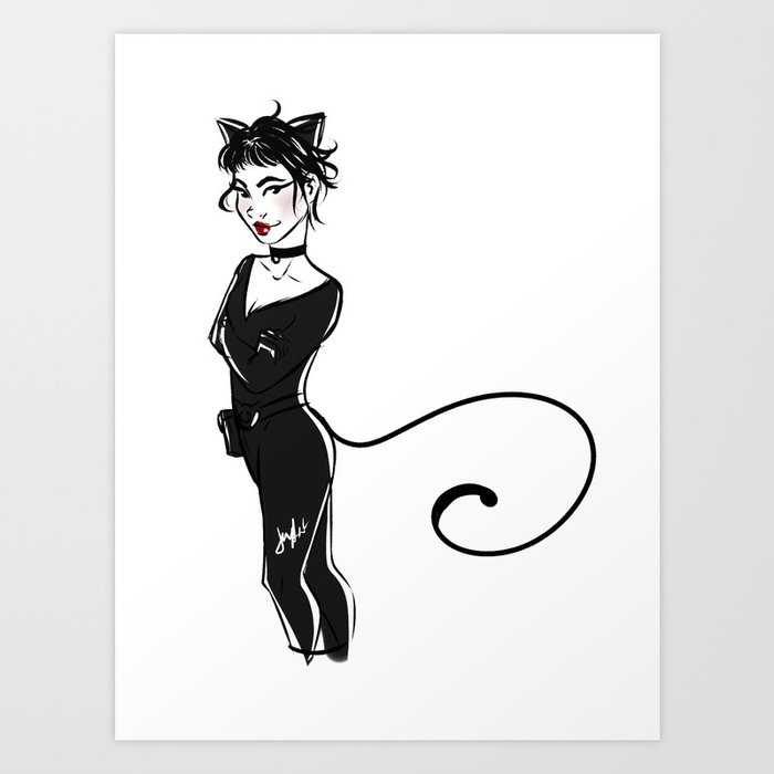 Cat Got Your Tongue Art Print By Jemyartshop Society6