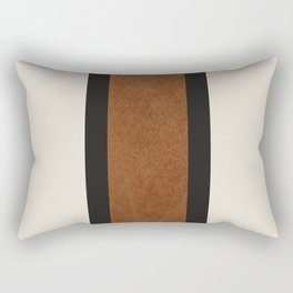 Scandinavian Modern Boho Chic Faux Leather Rectangular Pillow