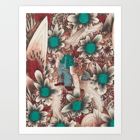 Watermelon Man 2 Art Print