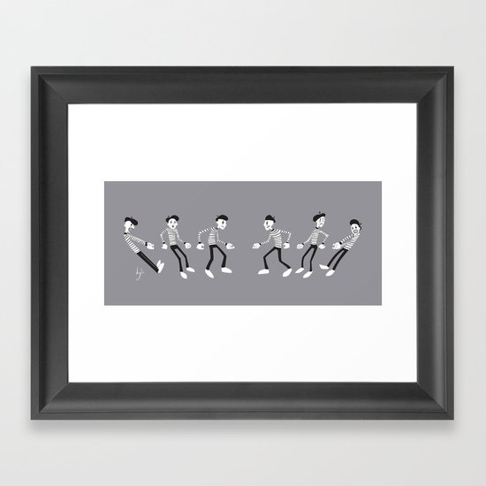 Mime VS Mime: Tug Of War Framed Art Print