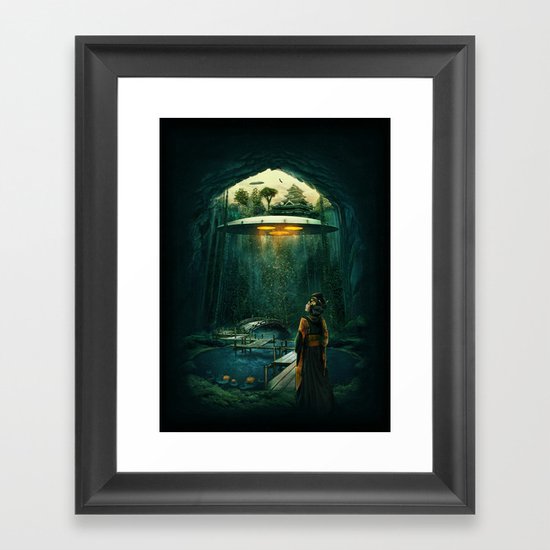 green layer Framed Art Print