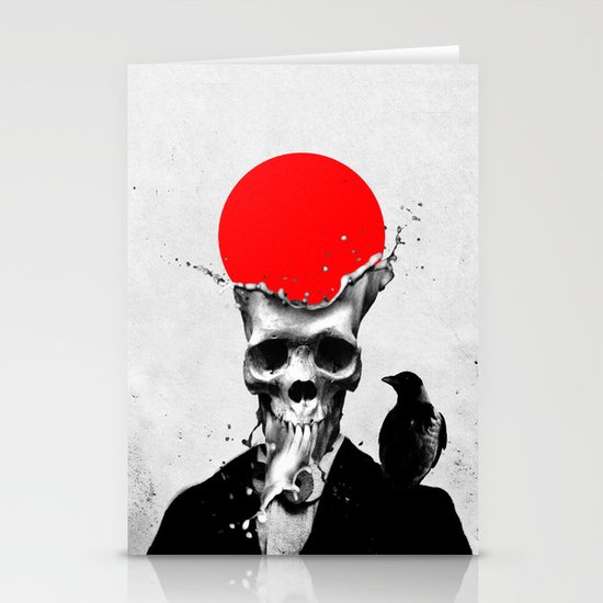 SPLASH SKULL Stationery Cards