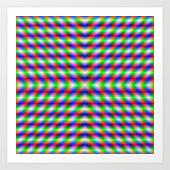Neon X Art Print