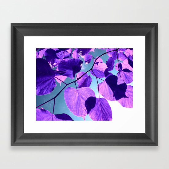 purple lime leaves I Framed Art Print