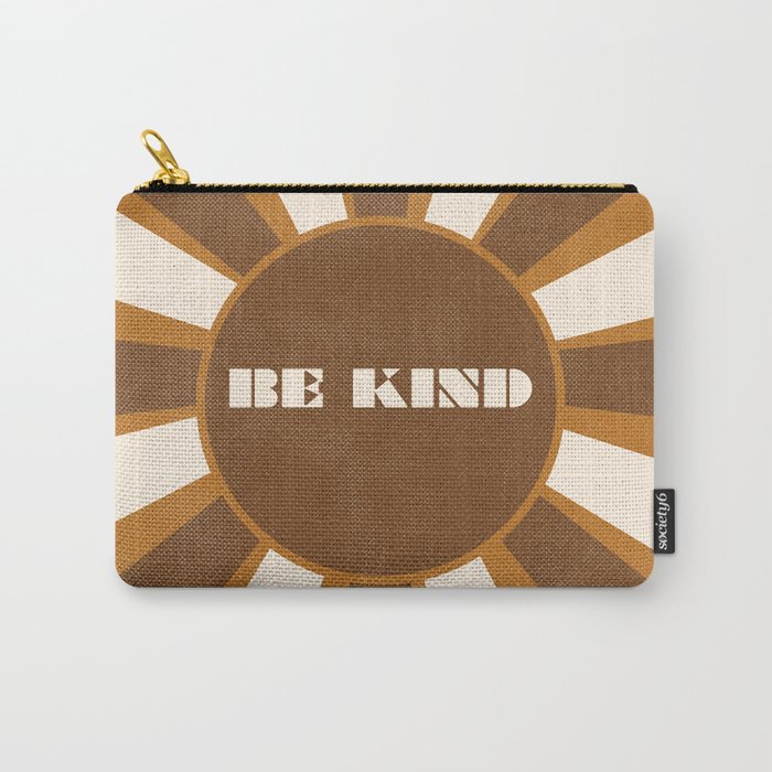 Be Kind brown Carry-All Pouch