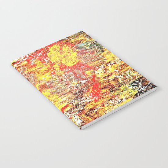 Golden Autumn Abstract Notebook