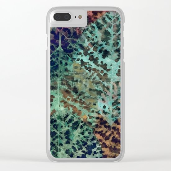Colorful leaves Clear iPhone Case