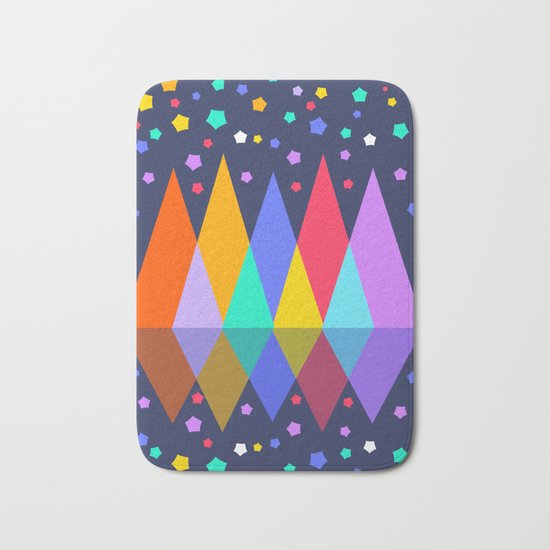 Mountains at night Bath Mat