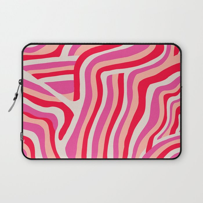 pink zebra stripes Laptop Sleeve
