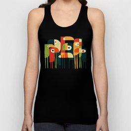 Toucan Unisex Tanktop | Cubism, Mid Century, Illustration, Urban, Modern, Curated, Digital, Toucan, Simple, Colorful 