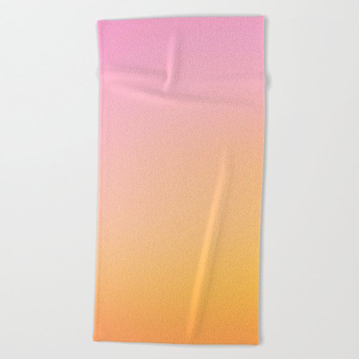 Sunrise Love - Pink & Pumpkin orange glow Beach Towel