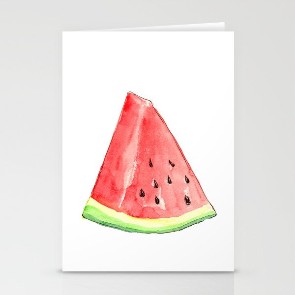 Watermelon Red Piece Stationery Cards