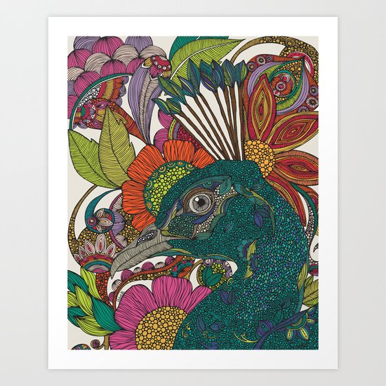 Alexis and the flowers Art Print