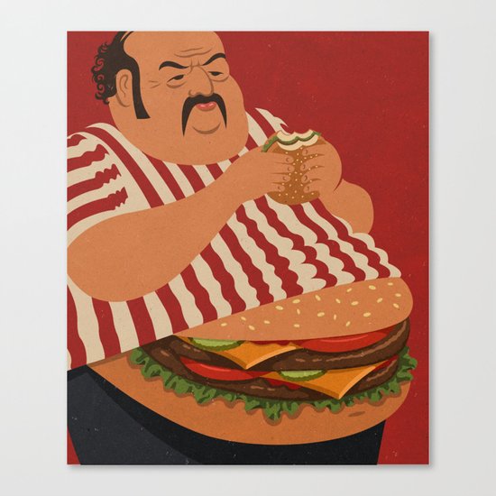 burger man Canvas Print