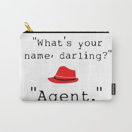 What's your name, darling? Carry-All Pouch | Peggy, Carter, Text, Typography, Feminism, Vector, Typewritertext, Digital, Agentpeggycarter, Agentcarter 