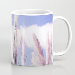 Pampas Grass, Blue Sky, Peaceful Nature Print | Monaco travel photography | Fine art print Coffee Mug